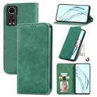 For ZTE Axon 30 5G Retro Skin Feel Business Magnetic Horizontal Flip Leather Case with Holder & Card Slots & Wallet & Photo Frame(Green) - 1