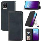 For vivo V20 2021 Retro Skin Feel Business Magnetic Horizontal Flip Leather Case with Holder & Card Slots & Wallet & Photo Frame(Black) - 1