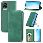 For vivo S7 Retro Skin Feel Business Magnetic Horizontal Flip Leather Case with Holder & Card Slots & Wallet & Photo Frame(Green) - 1