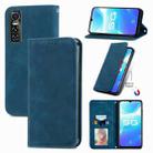 For vivo S7 E Retro Skin Feel Business Magnetic Horizontal Flip Leather Case with Holder & Card Slots & Wallet & Photo Frame(Blue) - 1