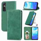 For vivo S7 E Retro Skin Feel Business Magnetic Horizontal Flip Leather Case with Holder & Card Slots & Wallet & Photo Frame(Green) - 1