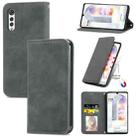 For LG Velvet 2 Pro Retro Skin Feel Business Magnetic Horizontal Flip Leather Case with Holder & Card Slots & Wallet & Photo Frame(Gray) - 1