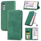 For LG Velvet 2 Pro Retro Skin Feel Business Magnetic Horizontal Flip Leather Case with Holder & Card Slots & Wallet & Photo Frame(Green) - 1