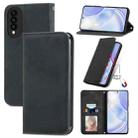 For Huawei nova 8 SE Youth Retro Skin Feel Business Magnetic Horizontal Flip Leather Case with Holder & Card Slots & Wallet & Photo Frame(Black) - 1