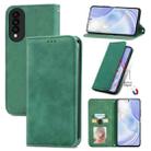 For Huawei nova 8 SE Youth Retro Skin Feel Business Magnetic Horizontal Flip Leather Case with Holder & Card Slots & Wallet & Photo Frame(Green) - 1