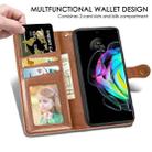 For Motorola Edge 20 Solid Color Leather Buckle Phone Case with Lanyard & Photo Frame & Card Slot & Wallet & Stand Function(Brwon) - 5