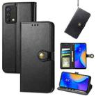 For OPPO Realme GT Master Solid Color Leather Buckle Phone Case with Lanyard & Photo Frame & Card Slot & Wallet & Stand Function(Black) - 1