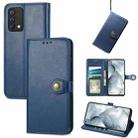 For OPPO Realme GT Master Solid Color Leather Buckle Phone Case with Lanyard & Photo Frame & Card Slot & Wallet & Stand Function(Blue) - 1