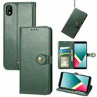 For Wiko Y61 Solid Color Leather Buckle Phone Case with Lanyard & Photo Frame & Card Slot & Wallet & Stand Function(Green) - 1