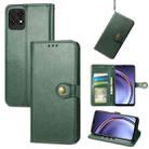 For Huawei Maimang 10 SE Solid Color Leather Buckle Phone Case with Lanyard & Photo Frame & Card Slot & Wallet & Stand Function(Green) - 1