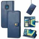 For Nokia XR 20 Solid Color Leather Buckle Phone Case with Lanyard & Photo Frame & Card Slot & Wallet & Stand Function(Blue) - 1