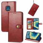 For Nokia XR 20 Solid Color Leather Buckle Phone Case with Lanyard & Photo Frame & Card Slot & Wallet & Stand Function(Red) - 1