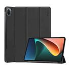 For Xiaomi Mi Pad 5 / 5 Pro ENKAY Custer Texture Horizontal Flip PU+PC Leather Case with Three-folding Holder & Sleep / Wake-up Function(Black) - 1