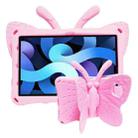 For Galaxy Tab A7 10.4 2020 T500/T505 Butterfly Bracket Style EVA Children Falling Proof Cover Protective Case(Pink) - 1