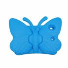 For iPad 10.2 2021 Butterfly Bracket Style EVA Children Falling Proof Cover Protective Case(Blue) - 1