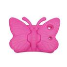 For iPad 10.2 2021 Butterfly Bracket Style EVA Children Falling Proof Cover Protective Case(RoseRed) - 1