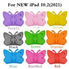For iPad 10.2 2021 Butterfly Bracket Style EVA Children Falling Proof Cover Protective Case(Yellow) - 7