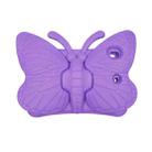 For iPad 10.2 2021 Butterfly Bracket Style EVA Children Falling Proof Cover Protective Case(Purple) - 1