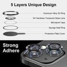 For iPhone 13 ENKAY Hat-Prince Aluminium Alloy + Tempered Glass Camera Lens Cover Film Ring(Black) - 2