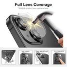 For iPhone 13 ENKAY Hat-Prince Aluminium Alloy + Tempered Glass Camera Lens Cover Film Ring(Black) - 3
