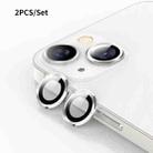 For iPhone 13 ENKAY Hat-Prince Aluminium Alloy + Tempered Glass Camera Lens Cover Film Ring(Silver) - 1