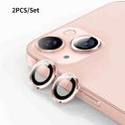 For iPhone 13 ENKAY Hat-Prince Aluminium Alloy + Tempered Glass Camera Lens Cover Film Ring(Pink) - 1