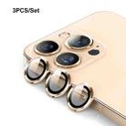 For iPhone 13 Pro ENKAY Hat-Prince Aluminium Alloy + Tempered Glass Camera Lens Cover Film Ring  / 13 Pro Max(Gold) - 1