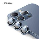 For iPhone 13 Pro ENKAY Hat-Prince Aluminium Alloy + Tempered Glass Camera Lens Cover Film Ring  / 13 Pro Max(Blue) - 1