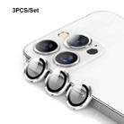 For iPhone 13 Pro ENKAY Hat-Prince Aluminium Alloy + Tempered Glass Camera Lens Cover Film Ring  / 13 Pro Max(Silver) - 1