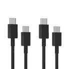 XJ-69 2 PCS 1m 3A USB-C / Type-C to Type-C TPU Charging Sync Data Cable for Mobile Phone(Black) - 1
