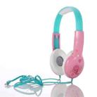 KID101 Portable Cute Children Learning Wired Headphone(Pink Green) - 1