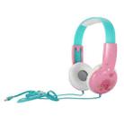 KID101 Portable Cute Children Learning Wired Headphone(Pink Green) - 2