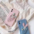 Cartoon Plush Carrot Bunny Shockproof Silicone TPU Case For iPhone 12 mini(Green) - 4