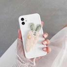 Cartoon Plush Carrot Bunny Shockproof Silicone TPU Case For iPhone 12 mini(White) - 1