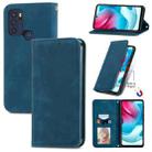 For Motorola  G60 S Retro Skin Feel Business Magnetic Horizontal Flip Leather Case with Holder & Card Slots & Wallet & Photo Frame(Blue) - 1