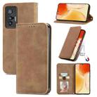 For vivo X70 Retro Skin Feel Business Magnetic Horizontal Flip Leather Case with Holder & Card Slots & Wallet & Photo Frame(Brown) - 1