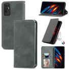 For TECNO Pova 2 Retro Skin Feel Business Magnetic Horizontal Flip Leather Case with Holder & Card Slots & Wallet & Photo Frame(Grey) - 1