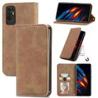 For TECNO Pova 2 Retro Skin Feel Business Magnetic Horizontal Flip Leather Case with Holder & Card Slots & Wallet & Photo Frame(Brown) - 1