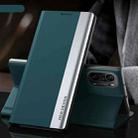 For Xiaomi Mi 11i / Poco F3 / Redmi K40 / K40 Pro Side Electroplated Magnetic Ultra-Thin Horizontal Flip Leather Case with Holder(Green) - 1