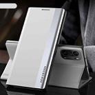 For Xiaomi Mi 11i / Poco F3 / Redmi K40 / K40 Pro Side Electroplated Magnetic Ultra-Thin Horizontal Flip Leather Case with Holder(Silver) - 1