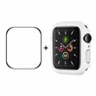 ENKAY Hat-Prince PC Frame + Full Coverage PMMA HD Screen Protector Film For Apple Watch Series 8 / 7 41mm(White) - 1
