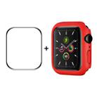 ENKAY Hat-Prince PC Frame + Full Coverage PMMA HD Screen Protector Film For Apple Watch Series 8 / 7 41mm(Red) - 1