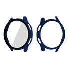 ENKAY Hat-Prince Full Coverage PC Frame + Tempered Glass Protector Composite Case for Samsung Galaxy Watch4 40mm(Dark Blue) - 1