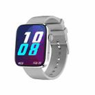 DT1 1.8 inch Color Screen Smart Watch, Silicone Watchband,IP68 Waterproof,Support GPS Track/Bluetooth Call/Heart Rate Monitoring/Blood Pressure Monitoring/Sleep Monitoring/Female Menstrual Cycle(Silver) - 1