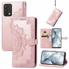 For OPPO Realme GT Master Mandala Embossing Pattern Horizontal Flip Leather Case with Holder & Card Slots & Wallet & Lanyard(Rose Gold) - 1
