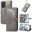 For OPPO Realme GT Master Mandala Embossing Pattern Horizontal Flip Leather Case with Holder & Card Slots & Wallet & Lanyard(Gray) - 1