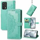 For OPPO Realme GT Master Mandala Embossing Pattern Horizontal Flip Leather Case with Holder & Card Slots & Wallet & Lanyard(Green) - 1