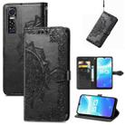 For vivo S7 E Mandala Embossing Pattern Horizontal Flip Leather Case with Holder & Card Slots & Wallet & Lanyard(Black) - 1