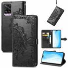 For vivo S7 Mandala Embossing Pattern Horizontal Flip Leather Case with Holder & Card Slots & Wallet & Lanyard(Black) - 1