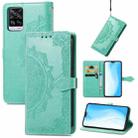 For vivo S7 Mandala Embossing Pattern Horizontal Flip Leather Case with Holder & Card Slots & Wallet & Lanyard(Green) - 1